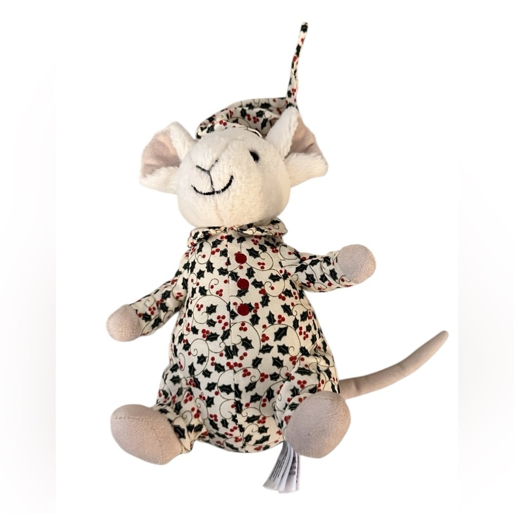 Jellycat London Bedtime Merry Mouse Holly Berry Christmas Pajamas Plush - Picture 3 of 6